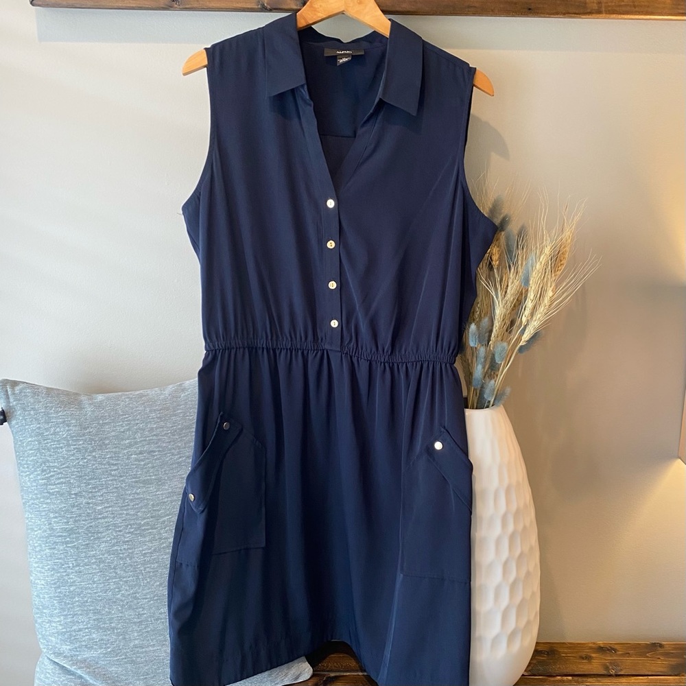 Alfani Navy Shirt Dress Size 14